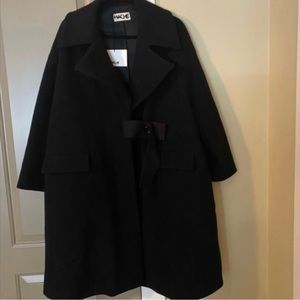 Hache Black Wool Blend Coat IT 38 or US 2
